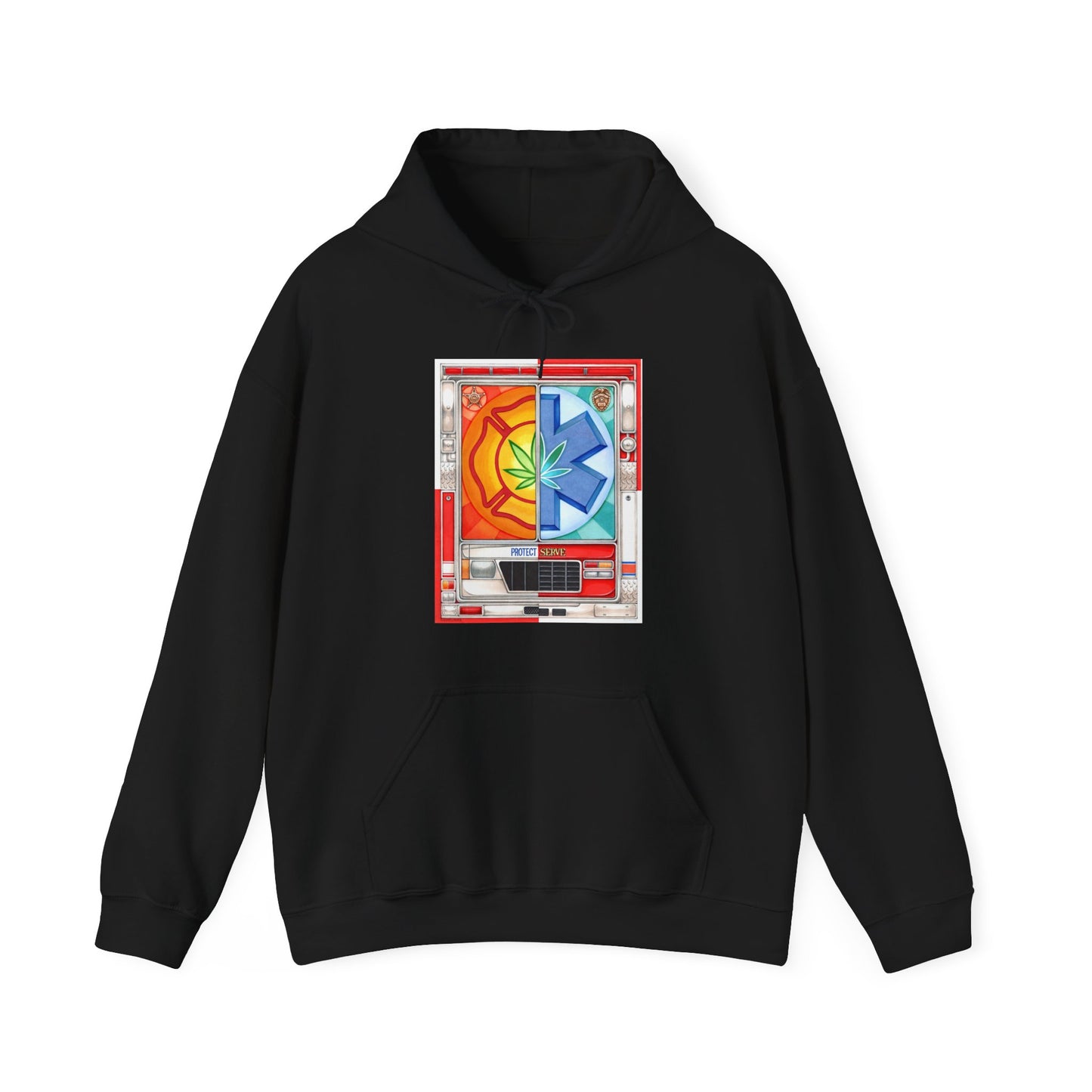 Stand Bold with the First Responder Cannabis Leaf Hoodie