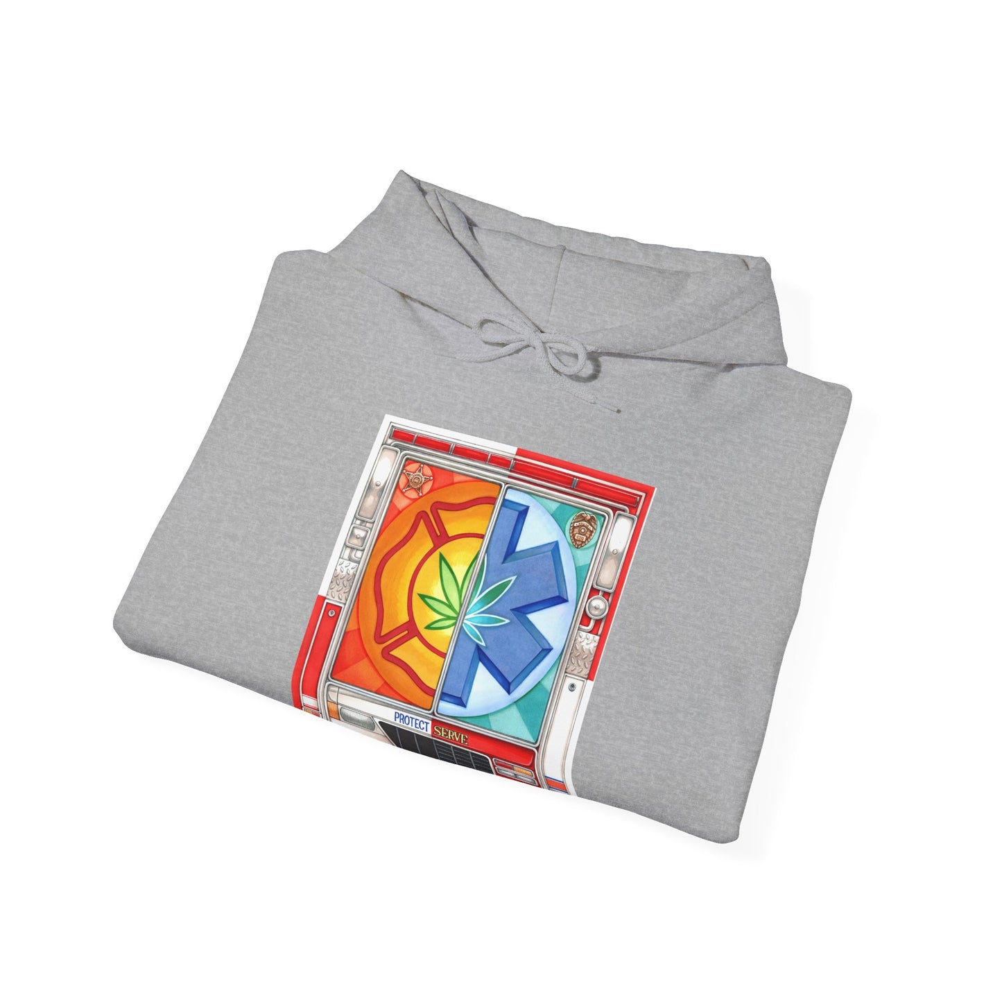 Stand Bold with the First Responder Cannabis Leaf Hoodie