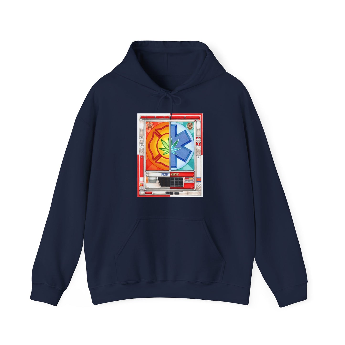 Stand Bold with the First Responder Cannabis Leaf Hoodie