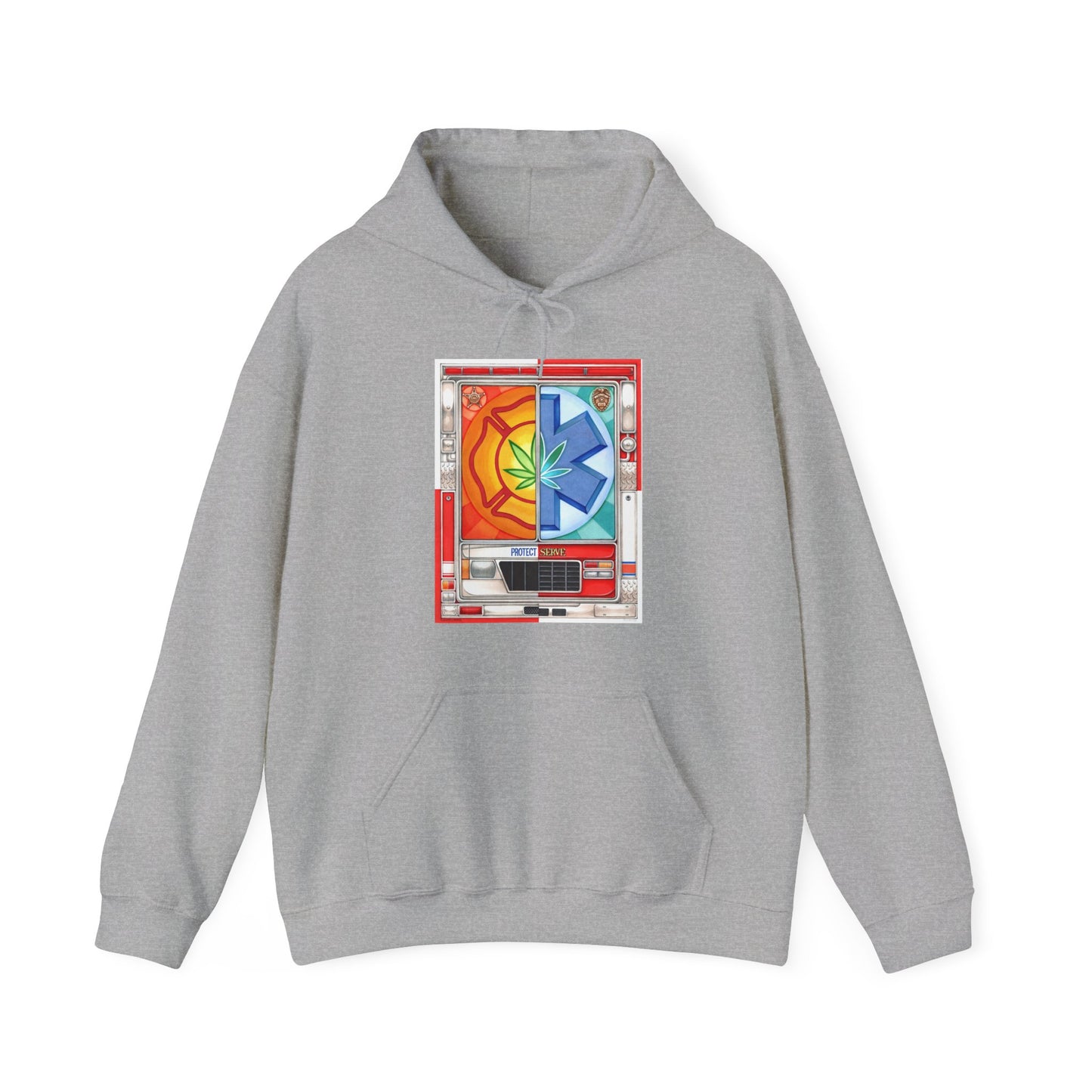 Stand Bold with the First Responder Cannabis Leaf Hoodie