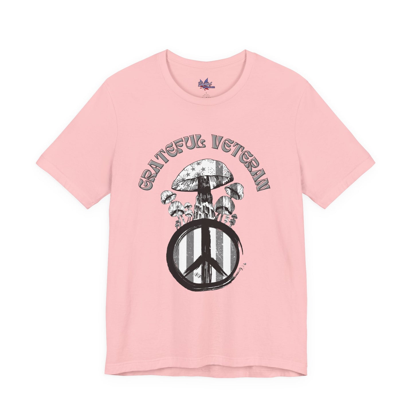 Grateful Veteran Mushroom T-Shirt: Stand for Freedom and Healing