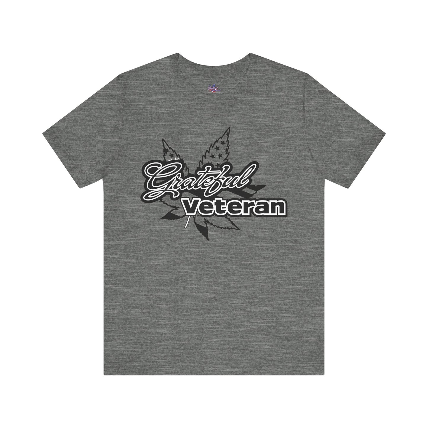 Grateful Veteran Logo T-Shirt - B&W (Leaf)
