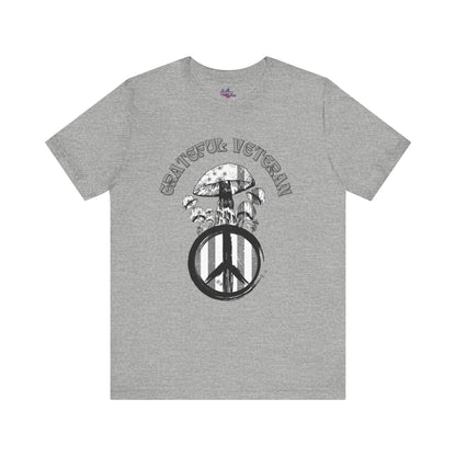 Grateful Veteran Mushroom T-Shirt: Stand for Freedom and Healing