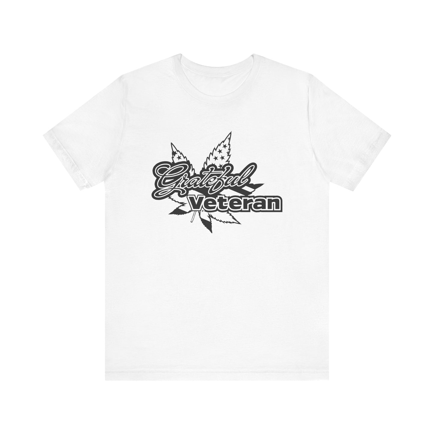 Grateful Veteran Logo T-Shirt - B&W (Leaf)