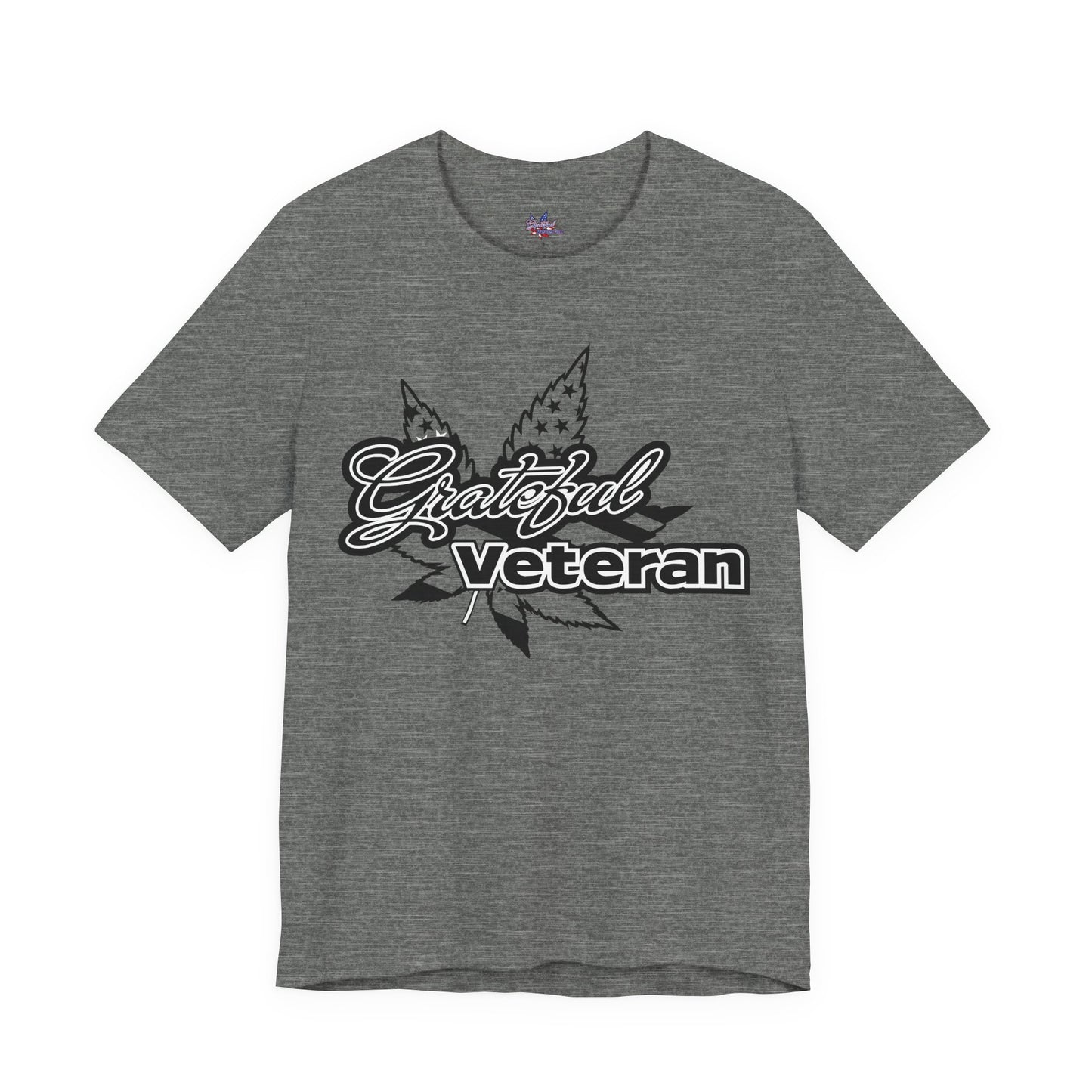 Grateful Veteran Logo T-Shirt - B&W (Leaf)