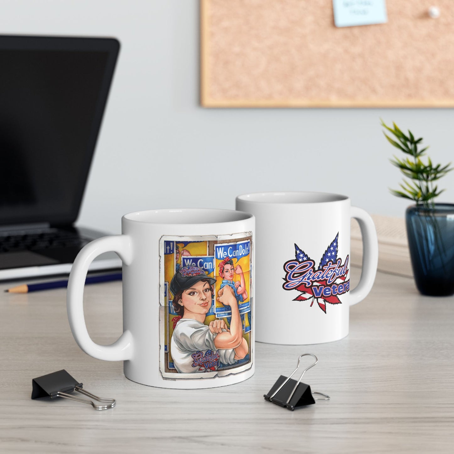 Rosie the Riveter Grateful Veteran Mug