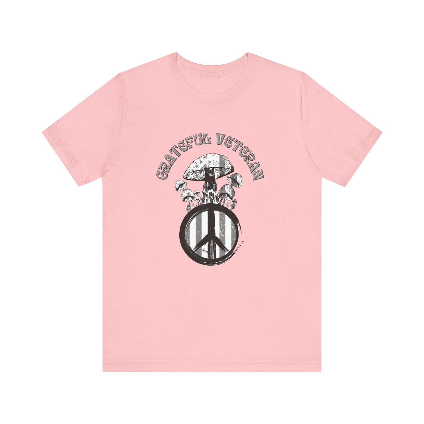 Grateful Veteran Mushroom T-Shirt: Stand for Freedom and Healing