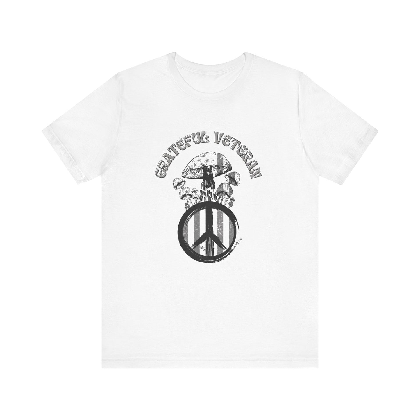 Grateful Veteran Mushroom T-Shirt: Stand for Freedom and Healing