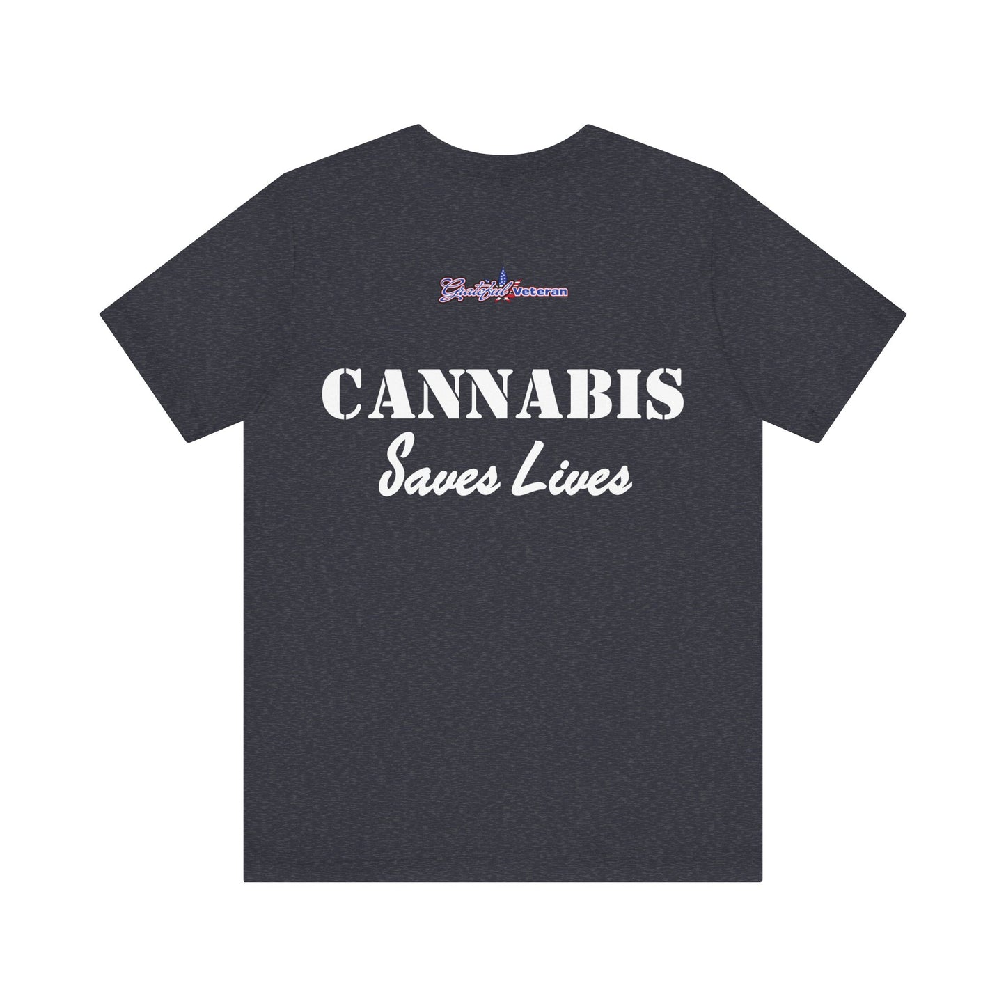 Grateful Veteran Logo T-Shirt - B&W (Leaf)