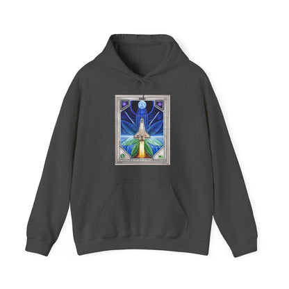 Blast Off with the NASA Shuttle Cannabis Leaf Hoodie