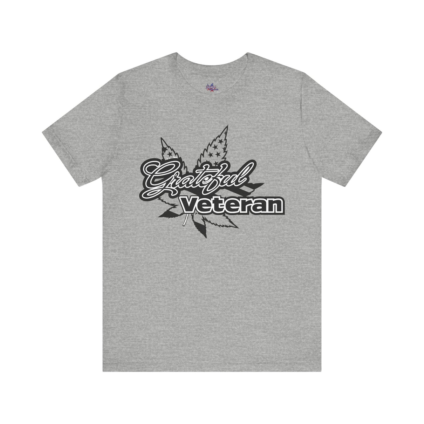 Grateful Veteran Logo T-Shirt - B&W (Leaf)
