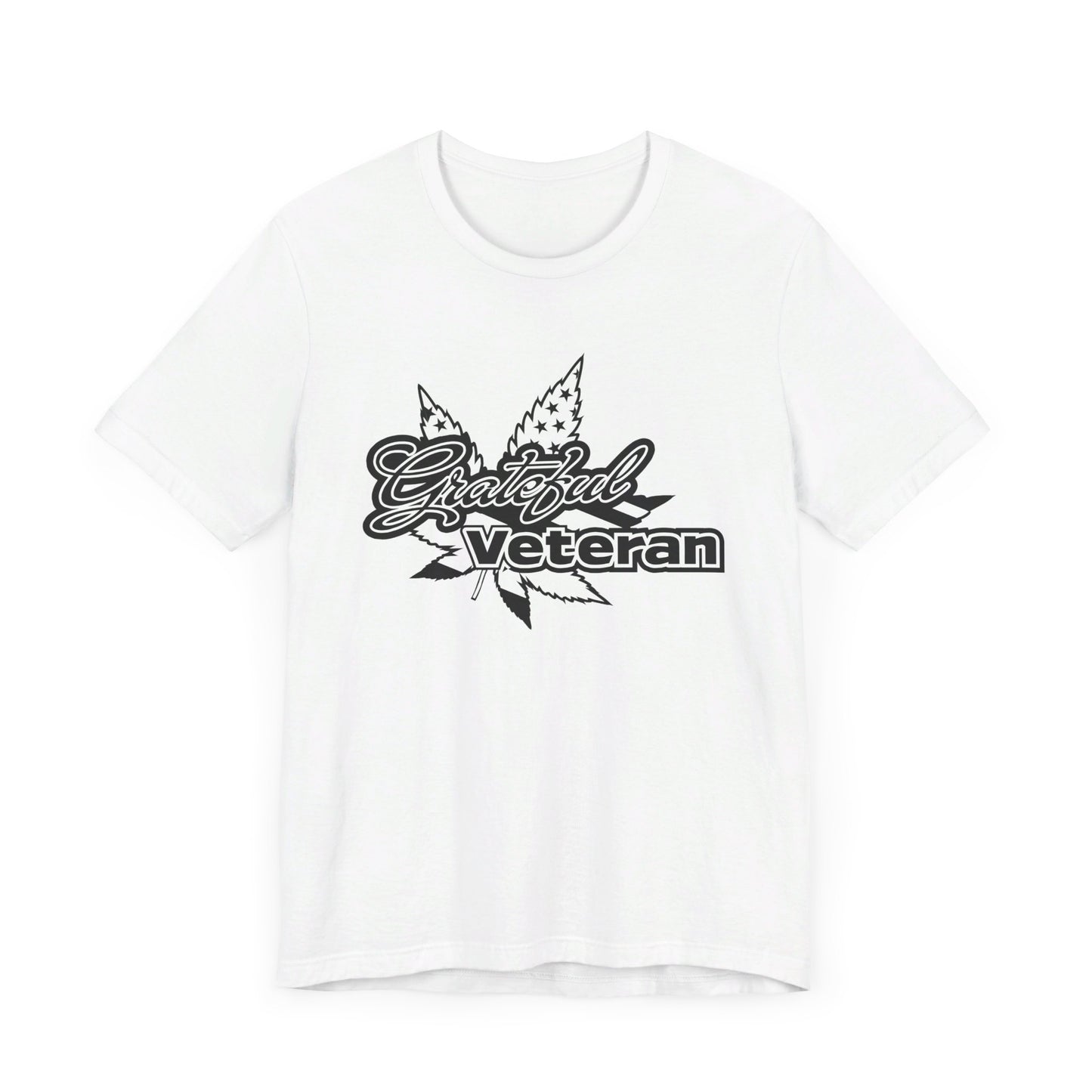 Grateful Veteran Logo T-Shirt - B&W (Leaf)