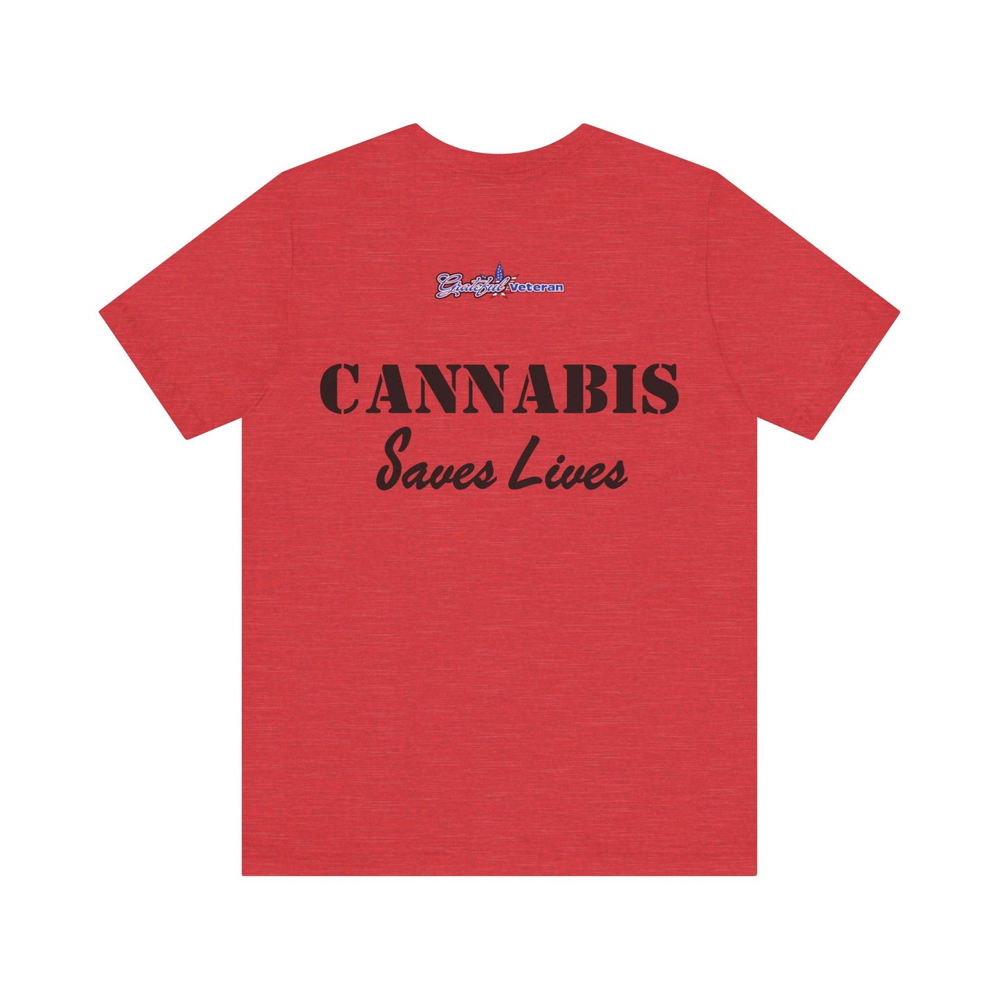 Grateful Veteran Logo T-Shirt - B&W (Leaf)