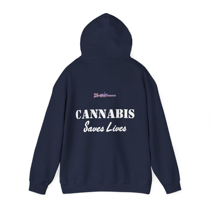 Blast Off with the NASA Shuttle Cannabis Leaf Hoodie