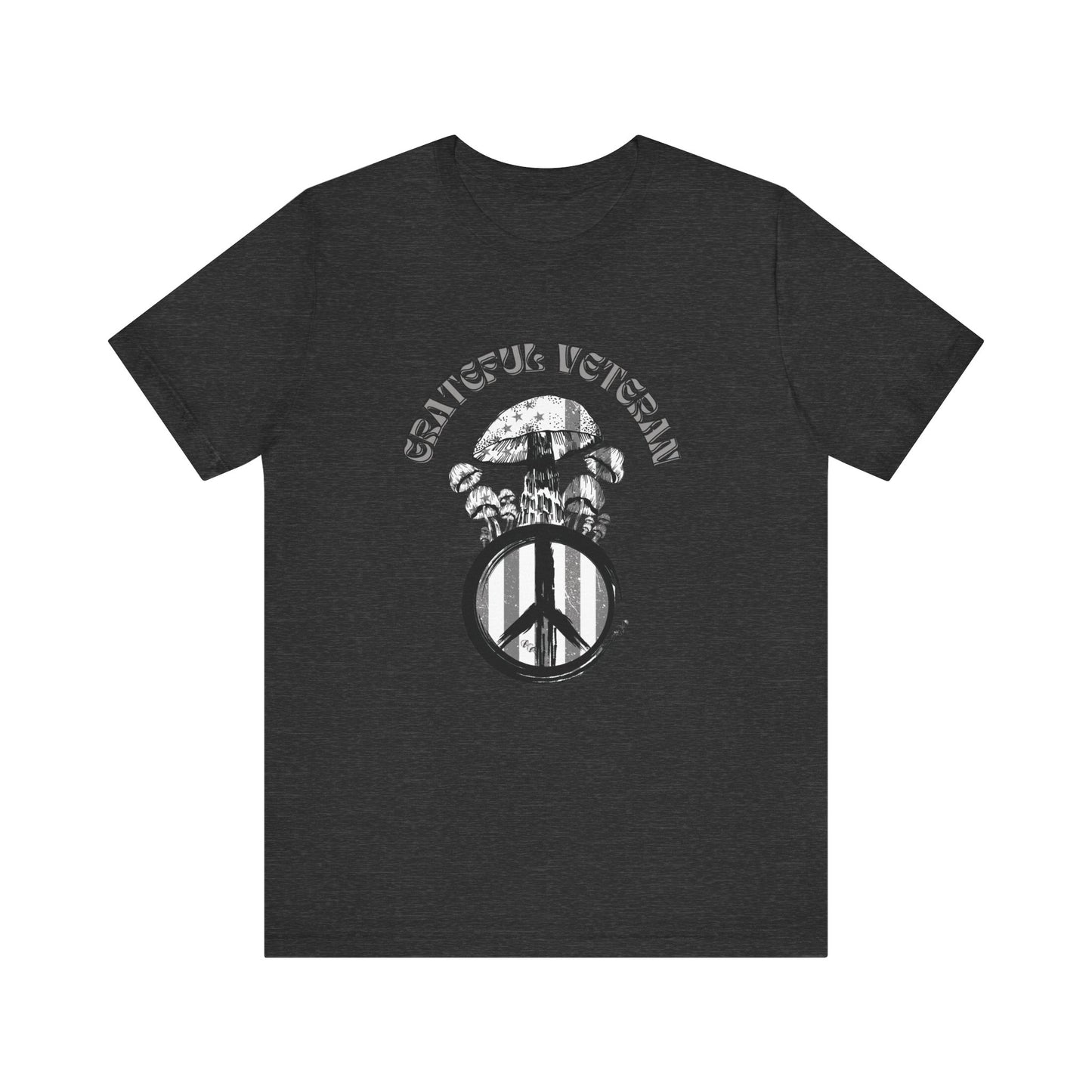 Grateful Veteran Mushroom T-Shirt: Stand for Freedom and Healing