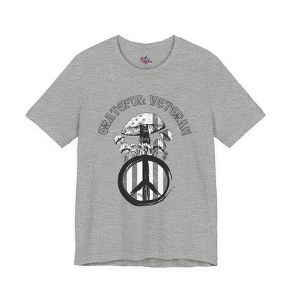 Grateful Veteran Mushroom T-Shirt: Stand for Freedom and Healing