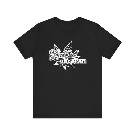 Grateful Veteran Logo T-Shirt - B&W (Leaf)