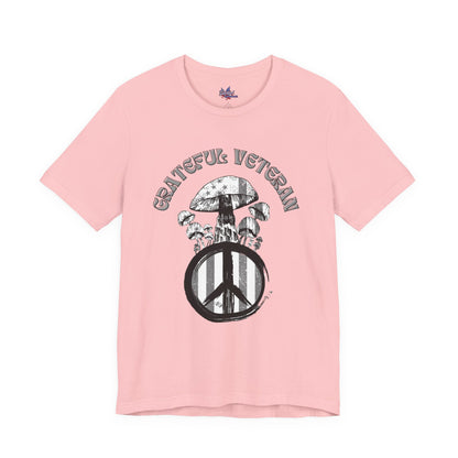 Grateful Veteran Mushroom T-Shirt: Stand for Freedom and Healing
