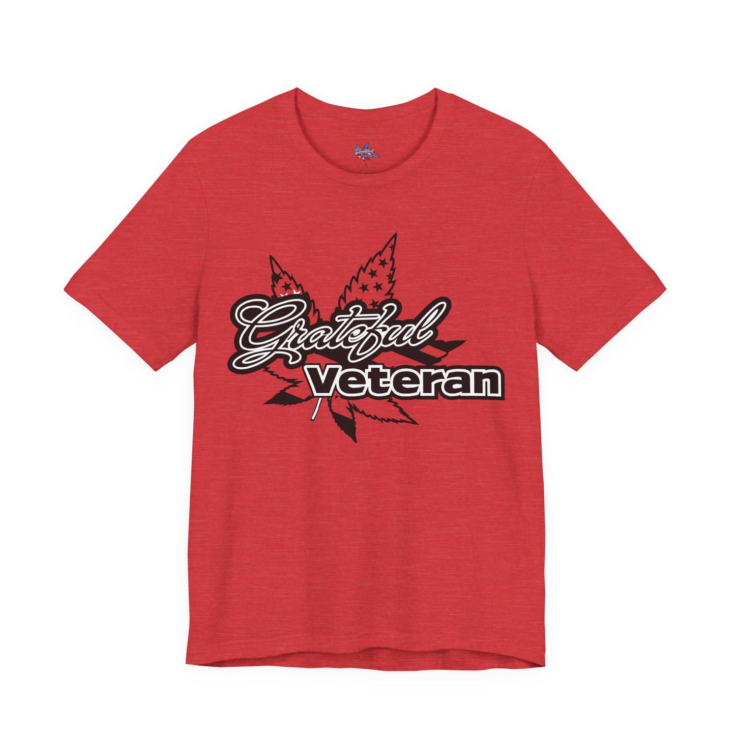 Grateful Veteran Logo T-Shirt - B&W (Leaf)