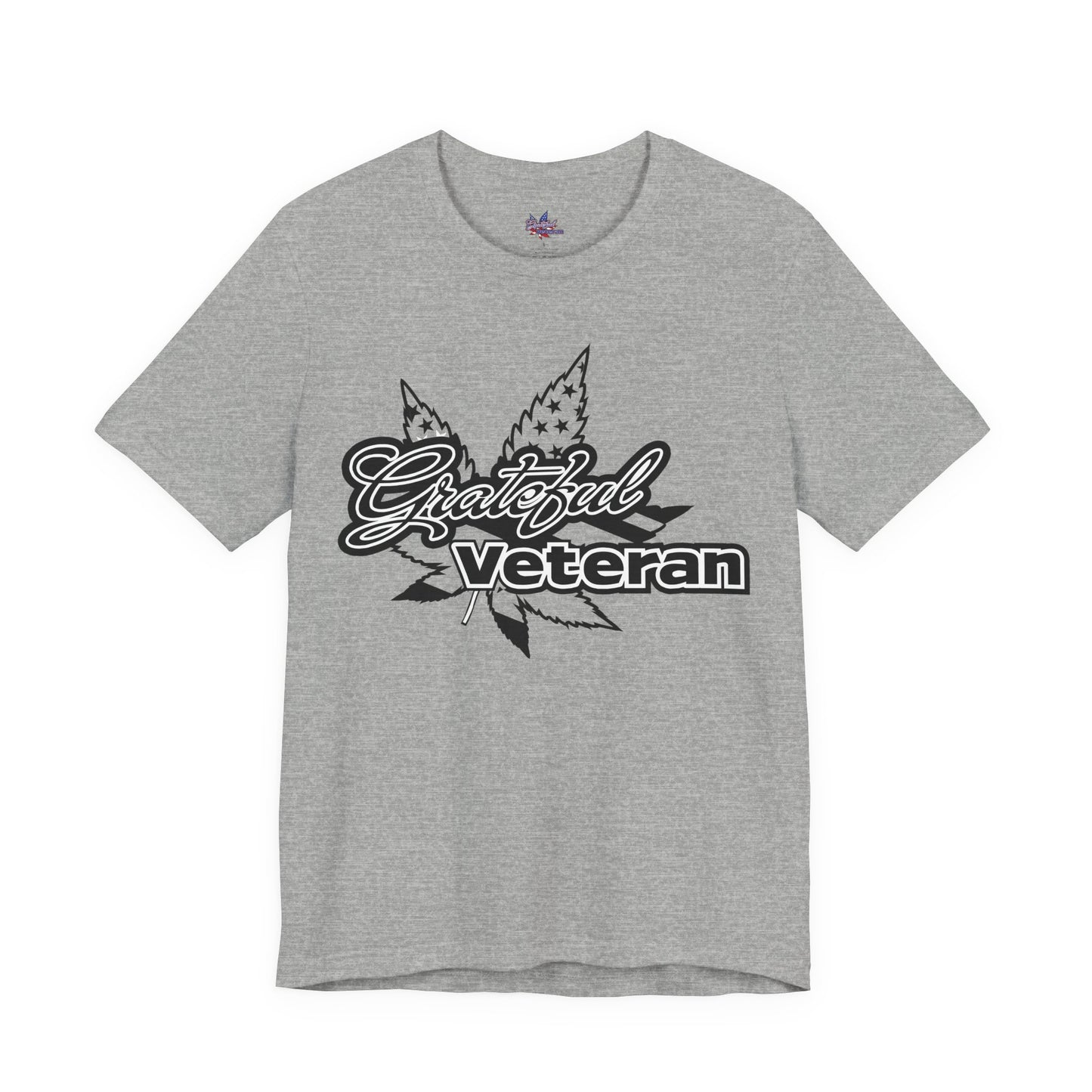 Grateful Veteran Logo T-Shirt - B&W (Leaf)