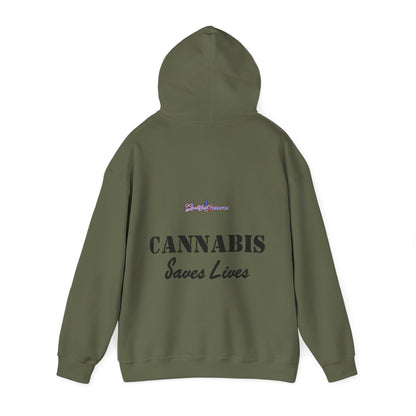 Blast Off with the NASA Shuttle Cannabis Leaf Hoodie