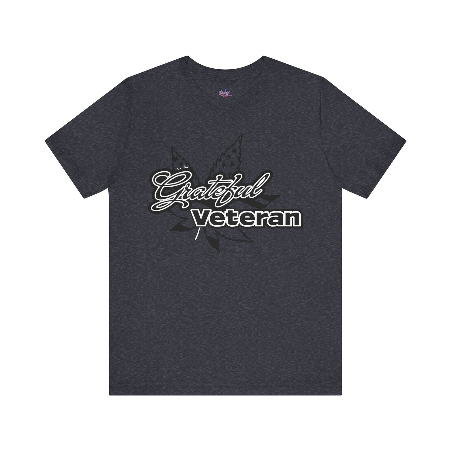 Grateful Veteran Logo T-Shirt - B&W (Leaf)