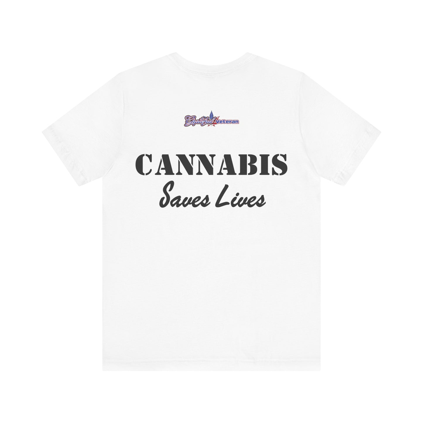 Grateful Veteran Logo T-Shirt - B&W (Leaf)