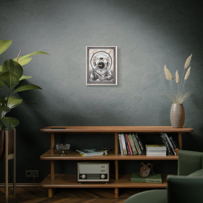 Stretched matte canvas print with hanging hardware included