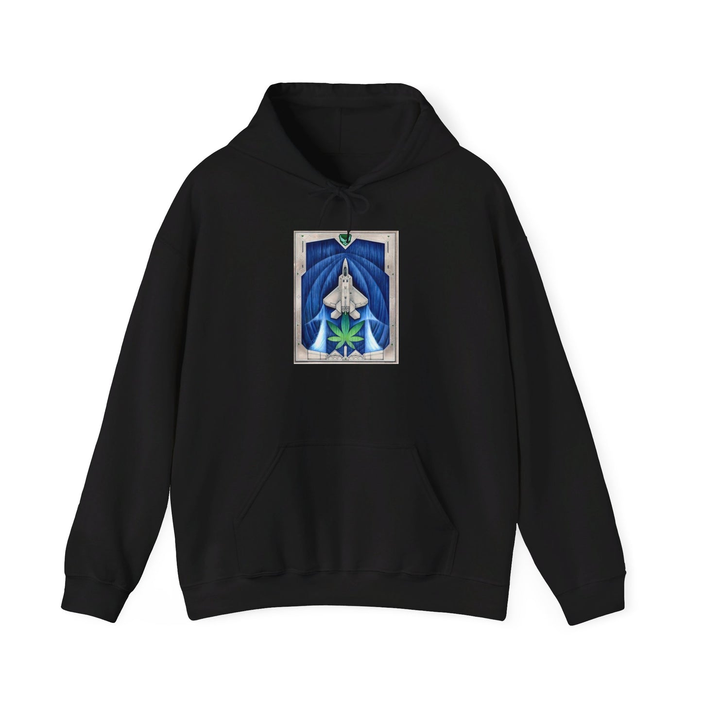 Soar High with the USAF F-22 Cannabis Leaf Hoodie