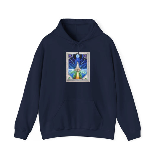 Blast Off with the NASA Shuttle Cannabis Leaf Hoodie