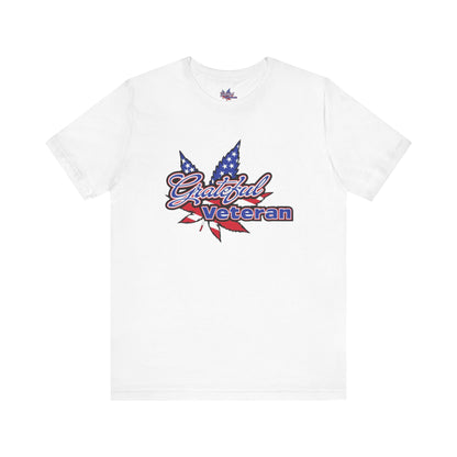 T-shirt with the Grateful Veteran logo, leaf version