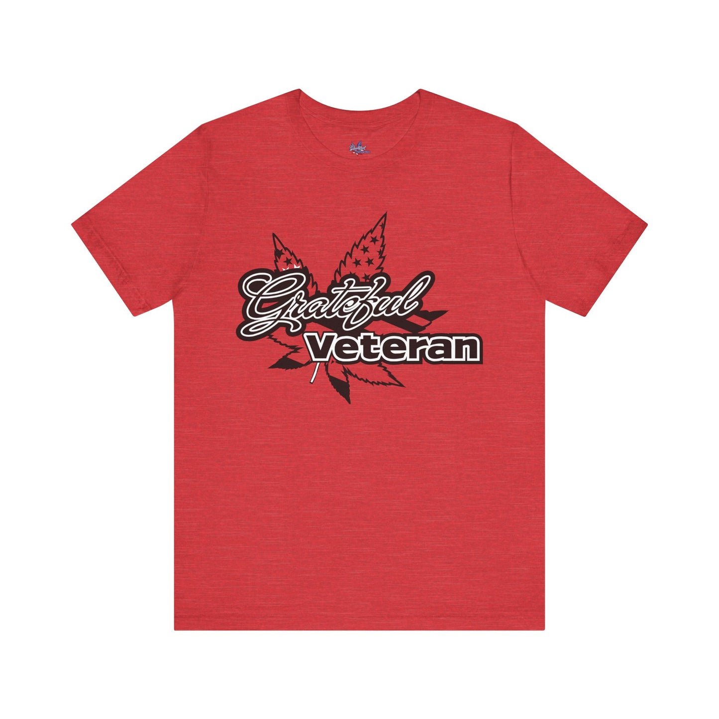 Grateful Veteran Logo T-Shirt - B&W (Leaf)