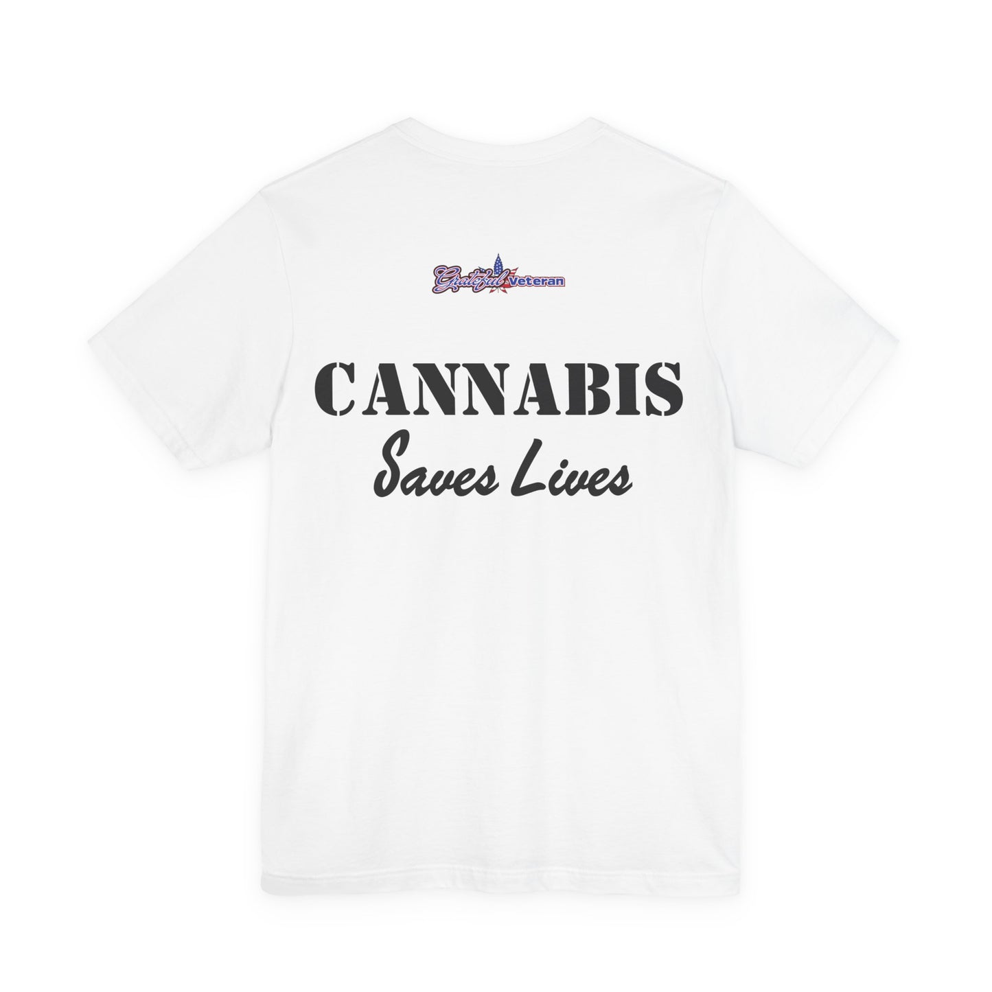 Grateful Veteran Logo T-Shirt - B&W (Leaf)