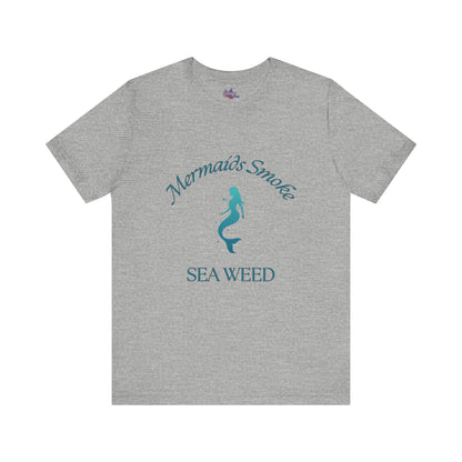T-shirt with a mermaid illustration and ocean theme